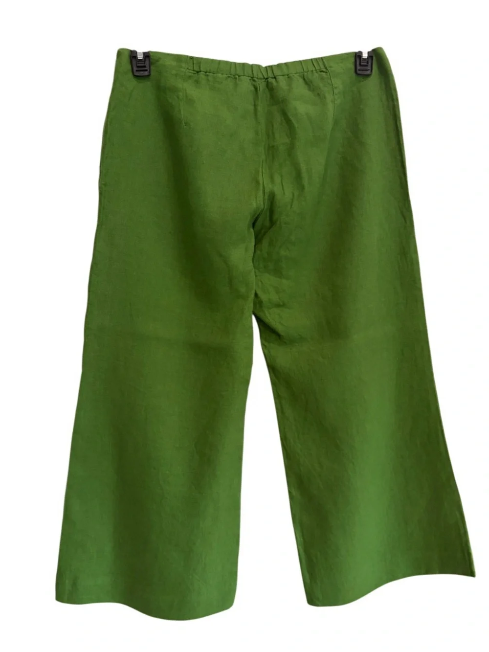 Banana Republic Mid-Rise Kick-Flare 100% Linen Ankle Pant Size 14 Green